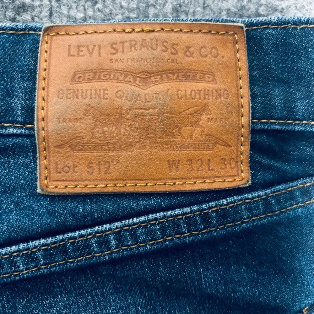 Levis 512 original Red Tab‎ Slim Taper Jeans Mens 32x30 Dark Blue Premium Denim